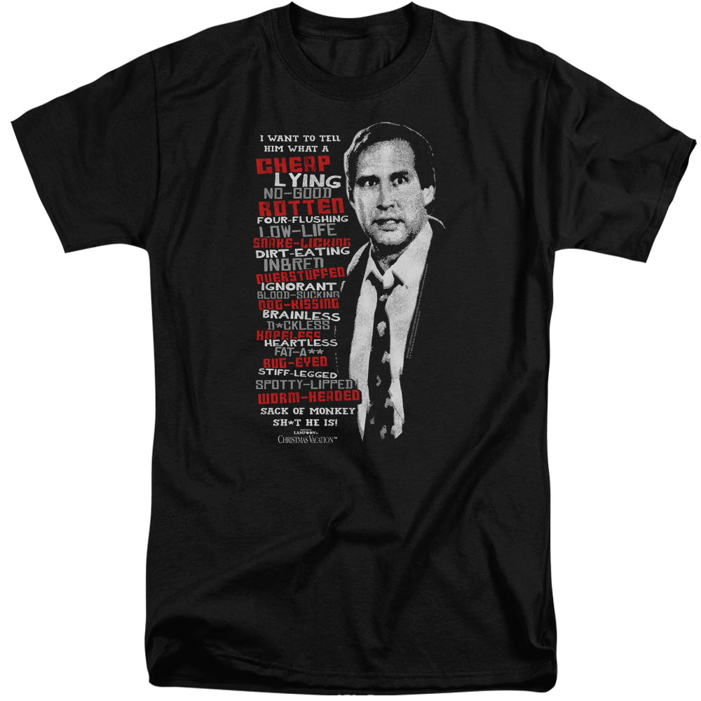 Christmas Vacation Profanities Mens Tall T Shirt Black