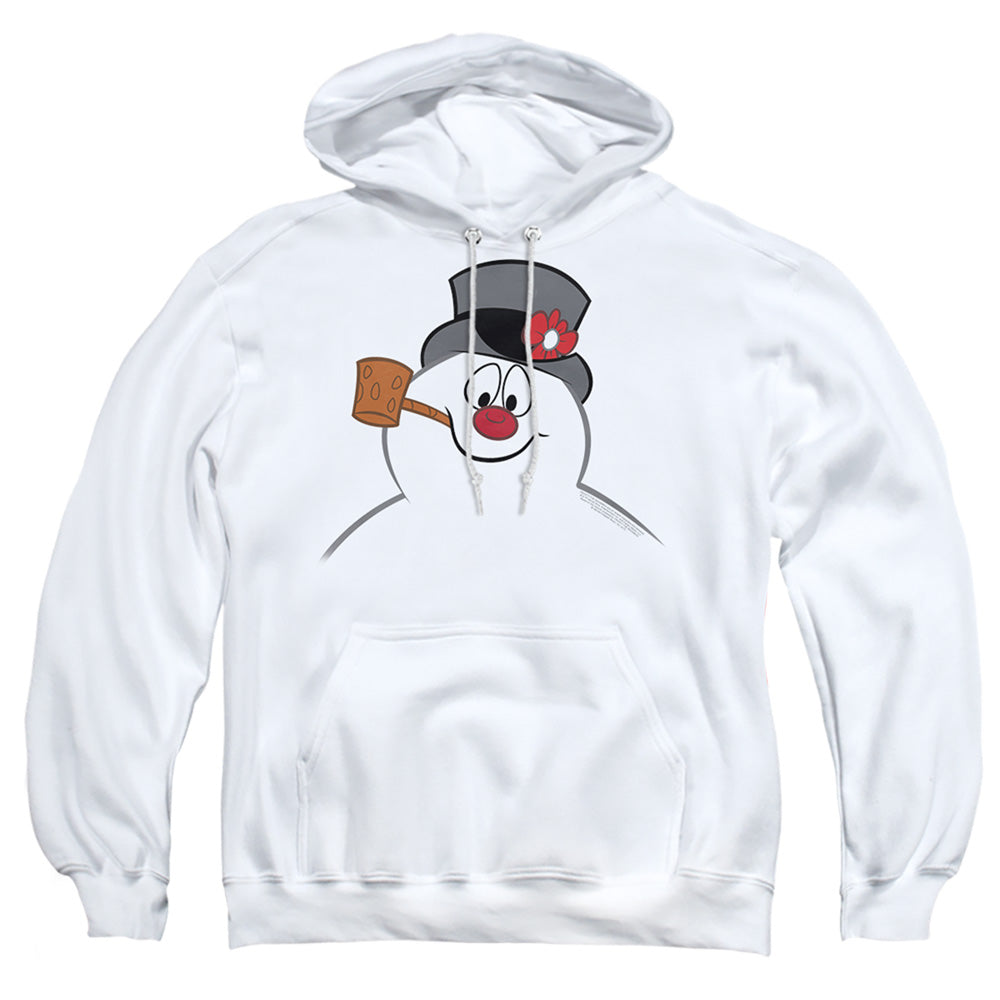 Frosty The Snowman Frosty Face Mens Hoodie White Officially Licensed