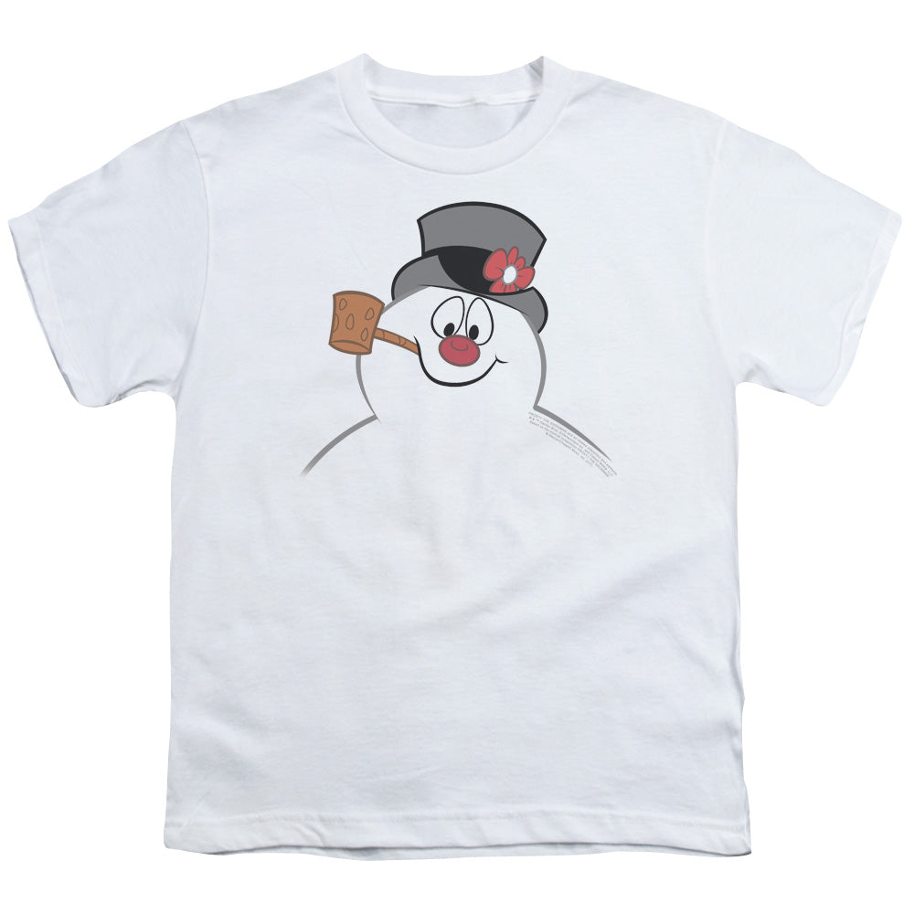 Frosty The Snowman Frosty Face Kids Youth T Shirt White