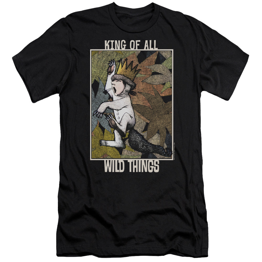 Where The Wild Things Are King Of All Wild Things Slim Fit Mens T Shirt Black