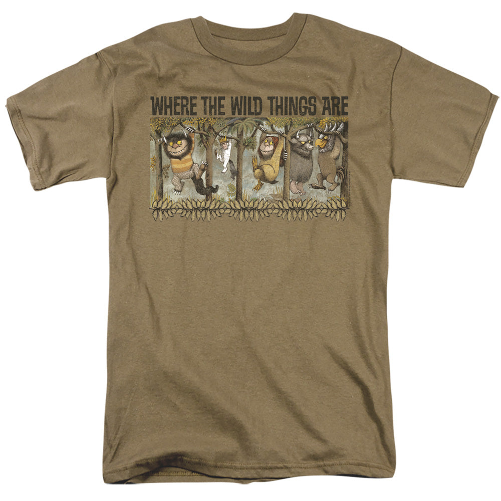 Where The Wild Things Are Hang Mens T Shirt Safari Green