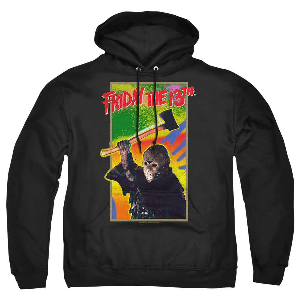 Friday The 13Th Retro Game Mens Hoodie Black Officially Licensed