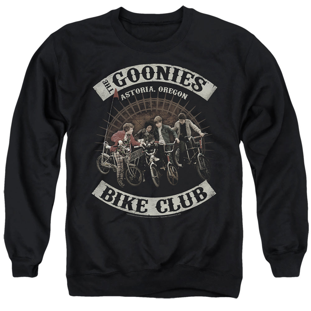 The Goonies Bike Club Mens Crewneck Sweatshirt Black Officially Licensed