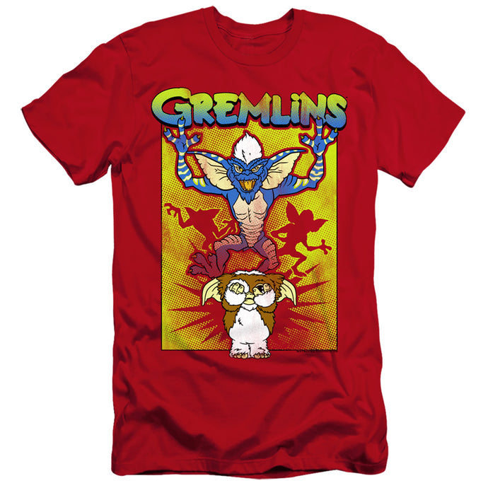Gremlins Be Afraid Premium Bella Canvas Slim Fit Mens T Shirt Red