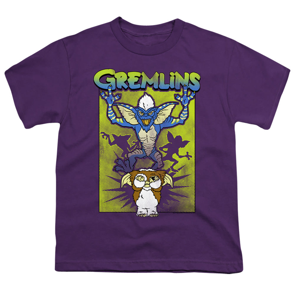 Gremlins Be Afraid Kids Youth T Shirt Purple