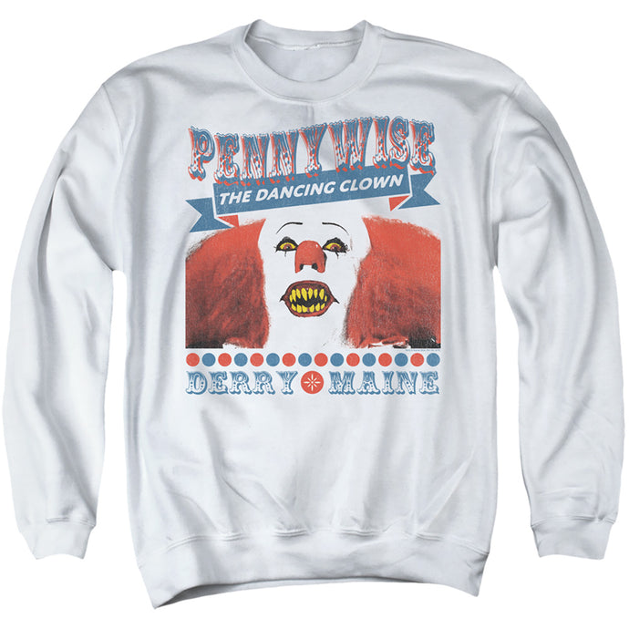 IT 1990 The Dancing Clown Mens Crewneck Sweatshirt White