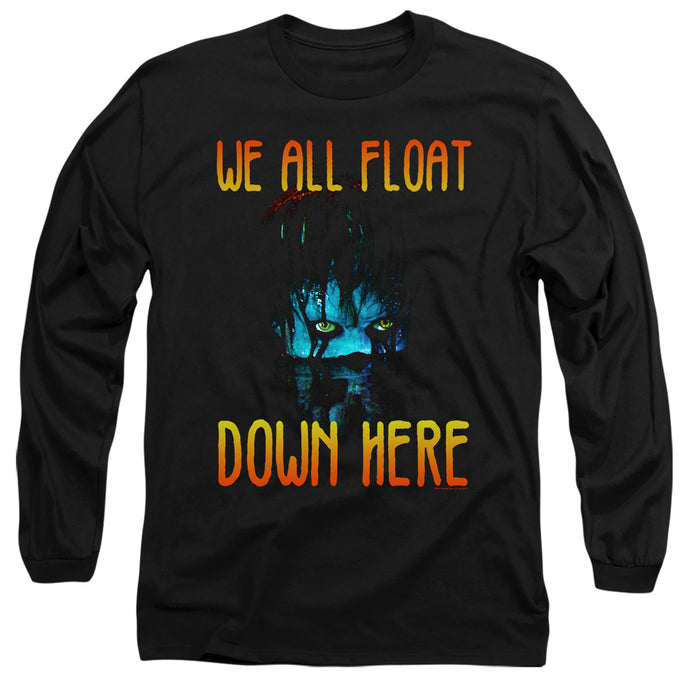 IT We All Float Down Here Mens Long Sleeve Shirt Black