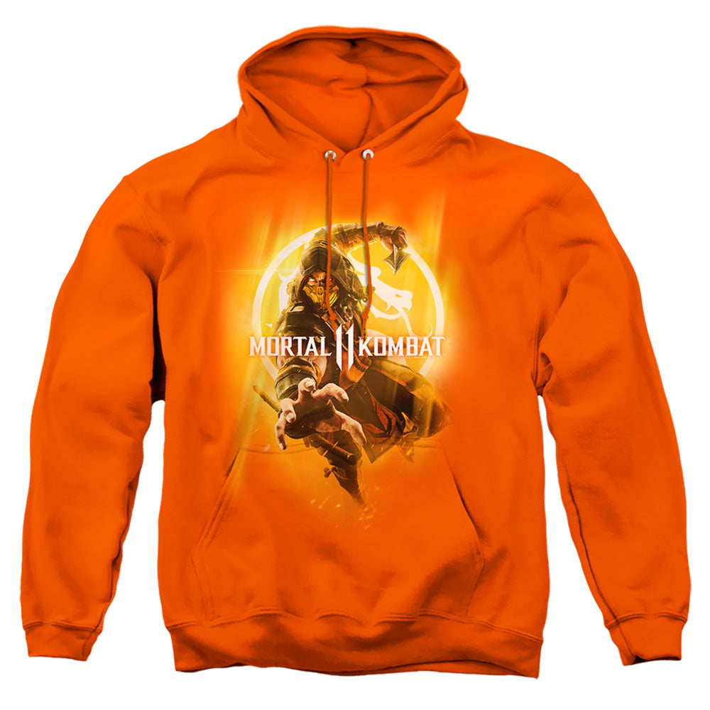Mortal Kombat 11 From The Flames Mens Hoodie Orange Officially Licensed