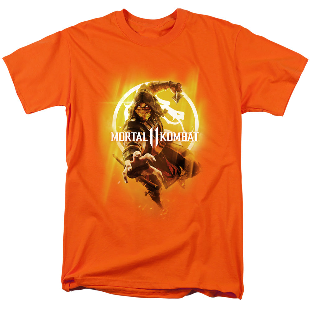Mortal Kombat 11 From The Flames Mens T Shirt Orange Officially Licensed