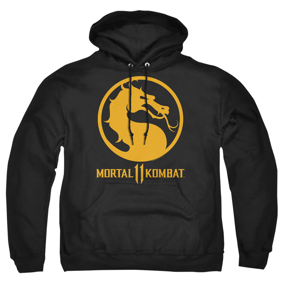 Mortal Kombat 11 Dragon Logo Mens Hoodie Black Officially Licensed