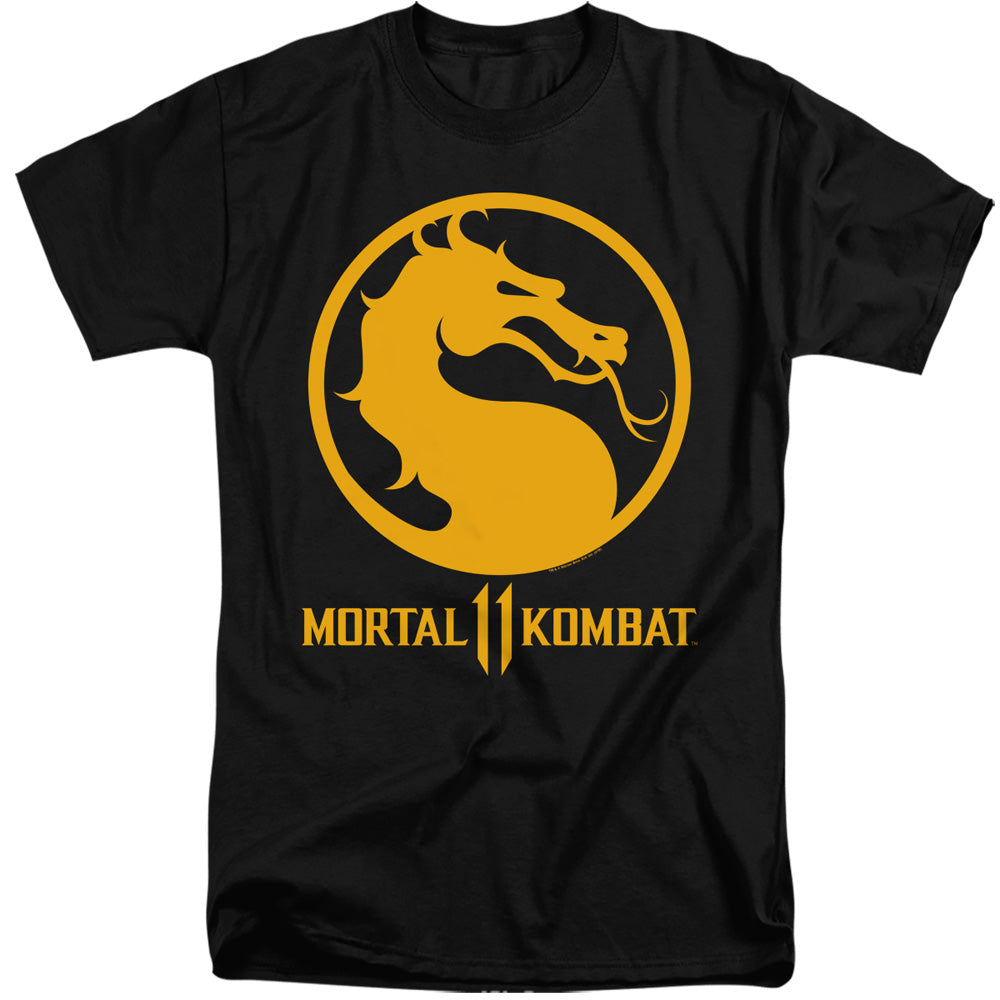 Mortal Kombat 11 Dragon Logo Mens Tall T Shirt Black Officially Licensed