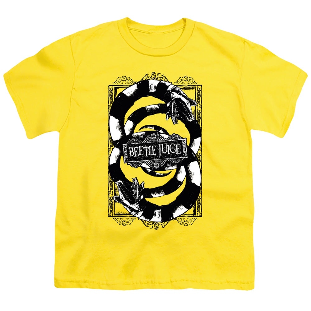 Beetlejuice We Got Worms Kids Youth T Shirt Yellow