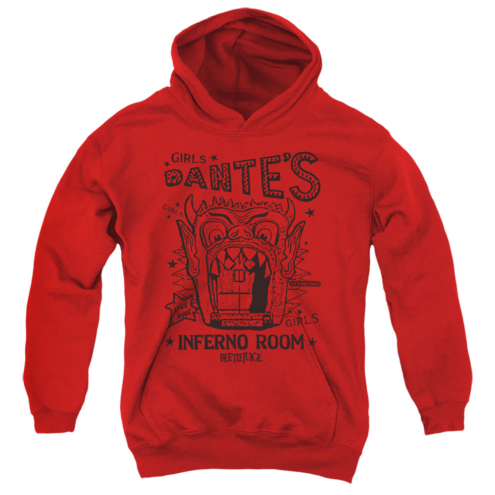 Beetlejuice Dantes Inferno Room Kids Youth Hoodie Red