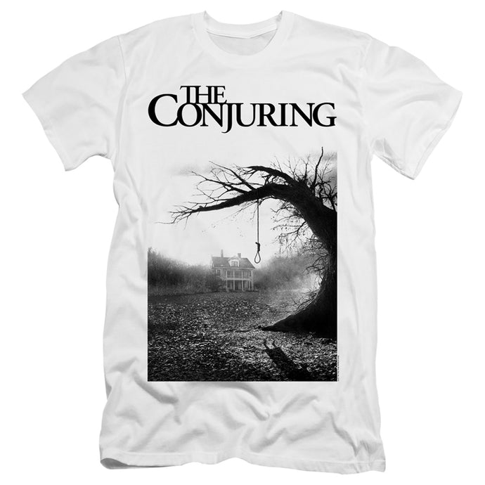 The Conjuring Poster Slim Fit Mens T Shirt White