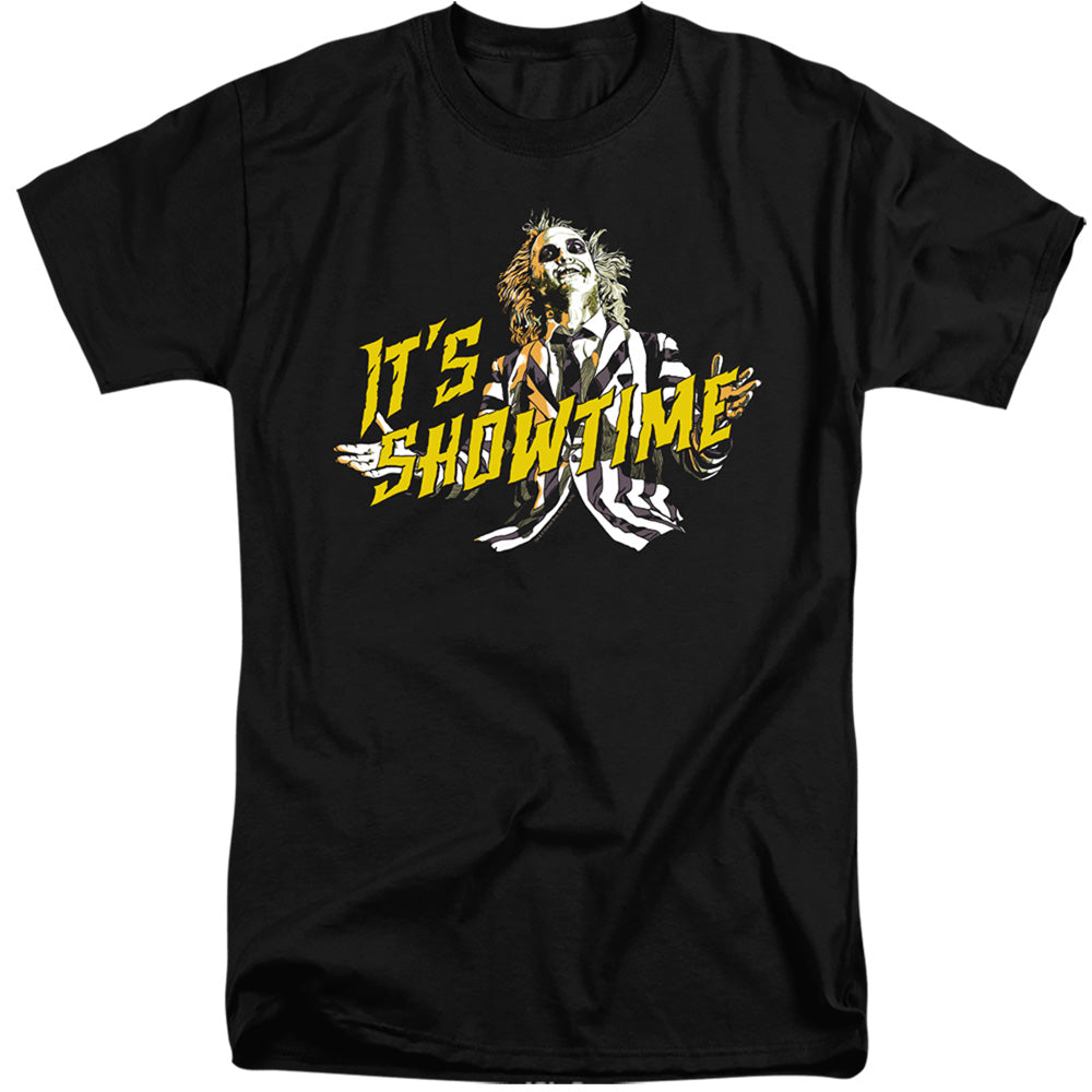 Beetlejuice Showtime Mens Tall T Shirt Black
