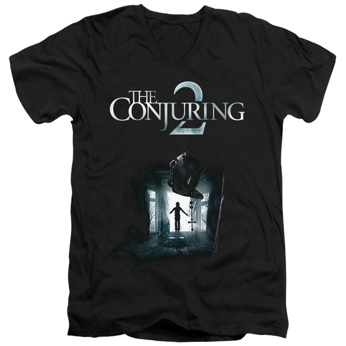 The Conjuring 2 Poster Mens Slim Fit V-Neck T Shirt Black