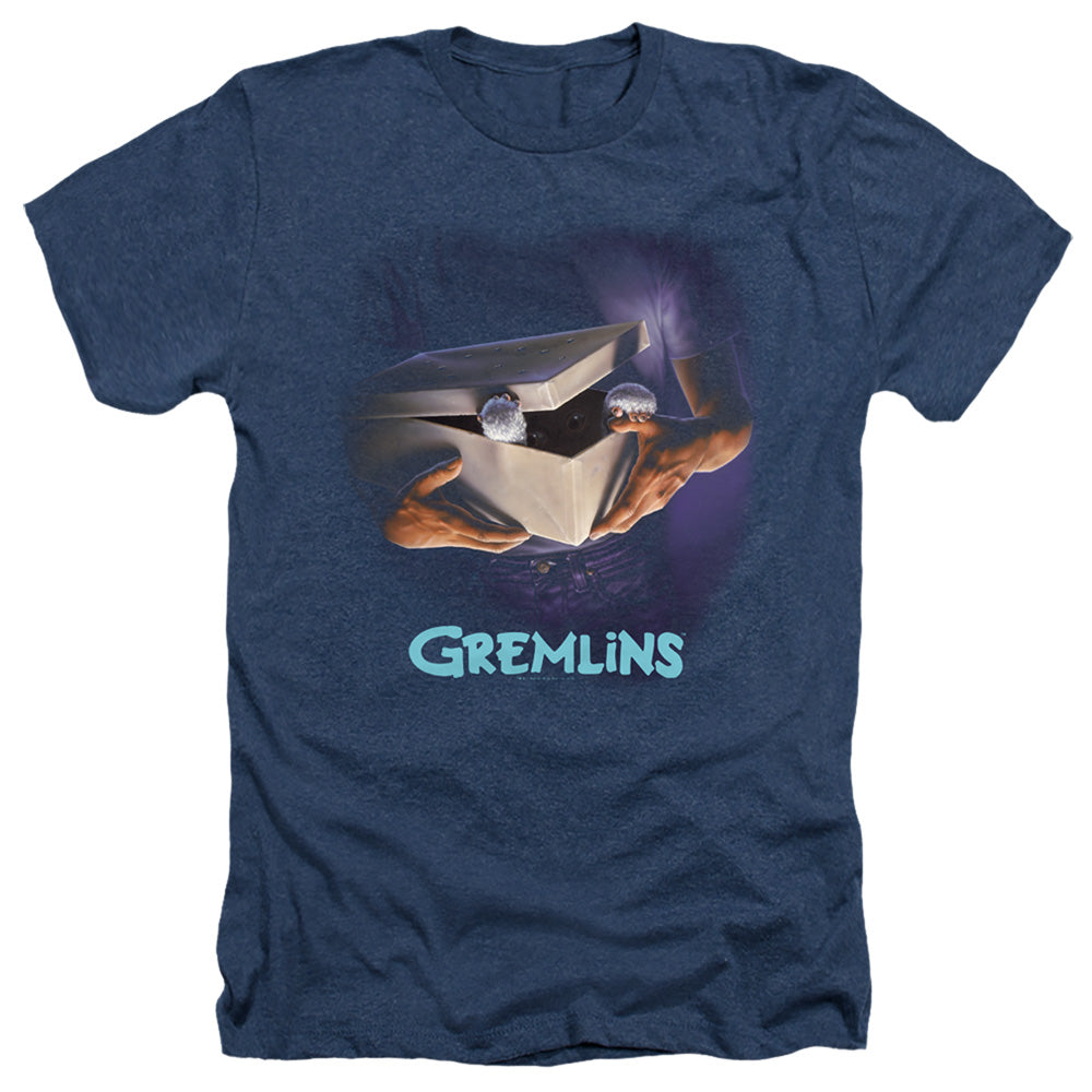 Gremlins Original Poster Heather Mens T Shirt Navy Blue