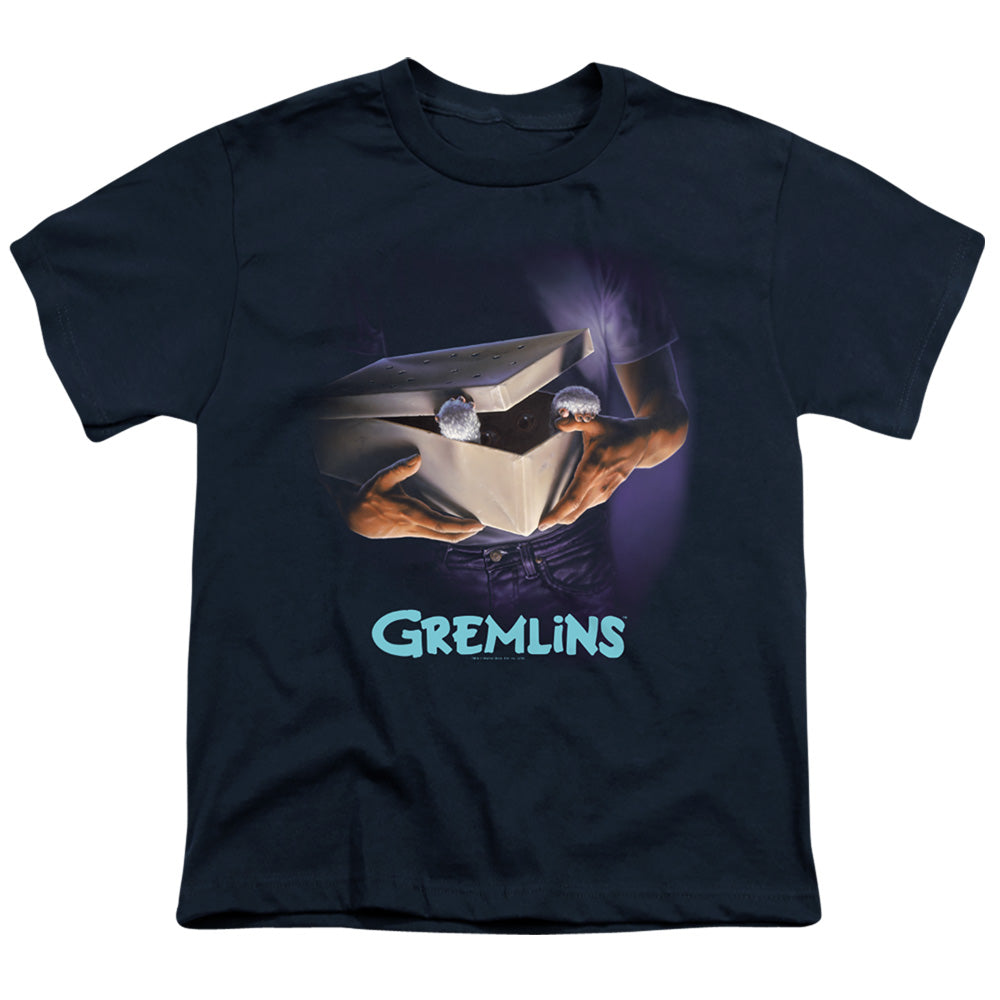 Gremlins Original Poster Kids Youth T Shirt Navy Blue