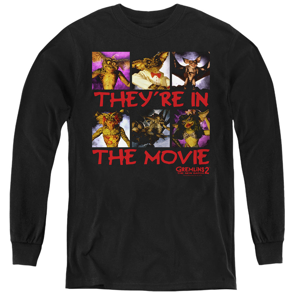 Gremlins 2 In The Movie Long Sleeve Kids Youth T Shirt Black