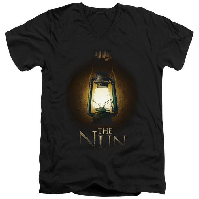 The Nun Lantern Mens Slim Fit V-Neck T Shirt Black