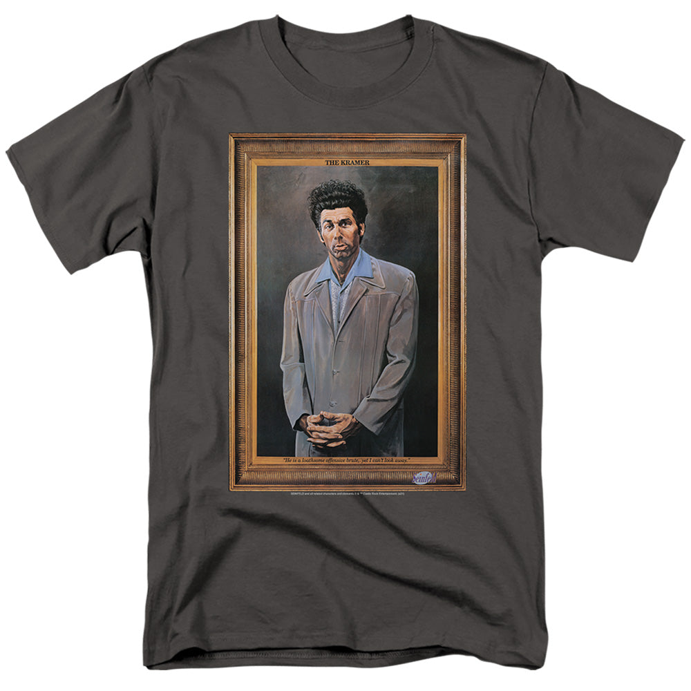 Seinfeld Kramer Portrait Mens T Shirt Charcoal