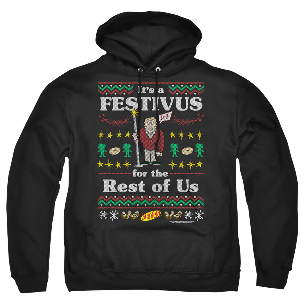 Seinfeld Festive Festivus Mens Hoodie Black