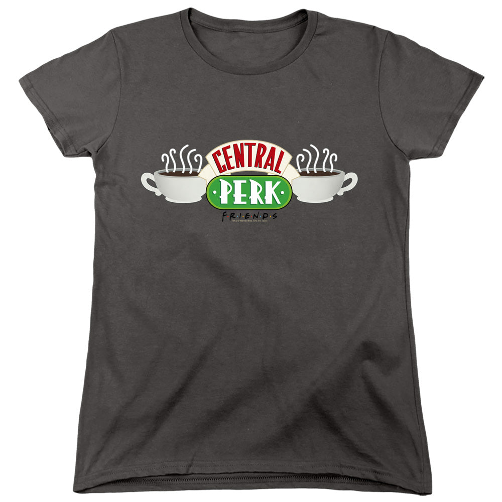 Friends Central Perk Logo Womens T Shirt Charcoal