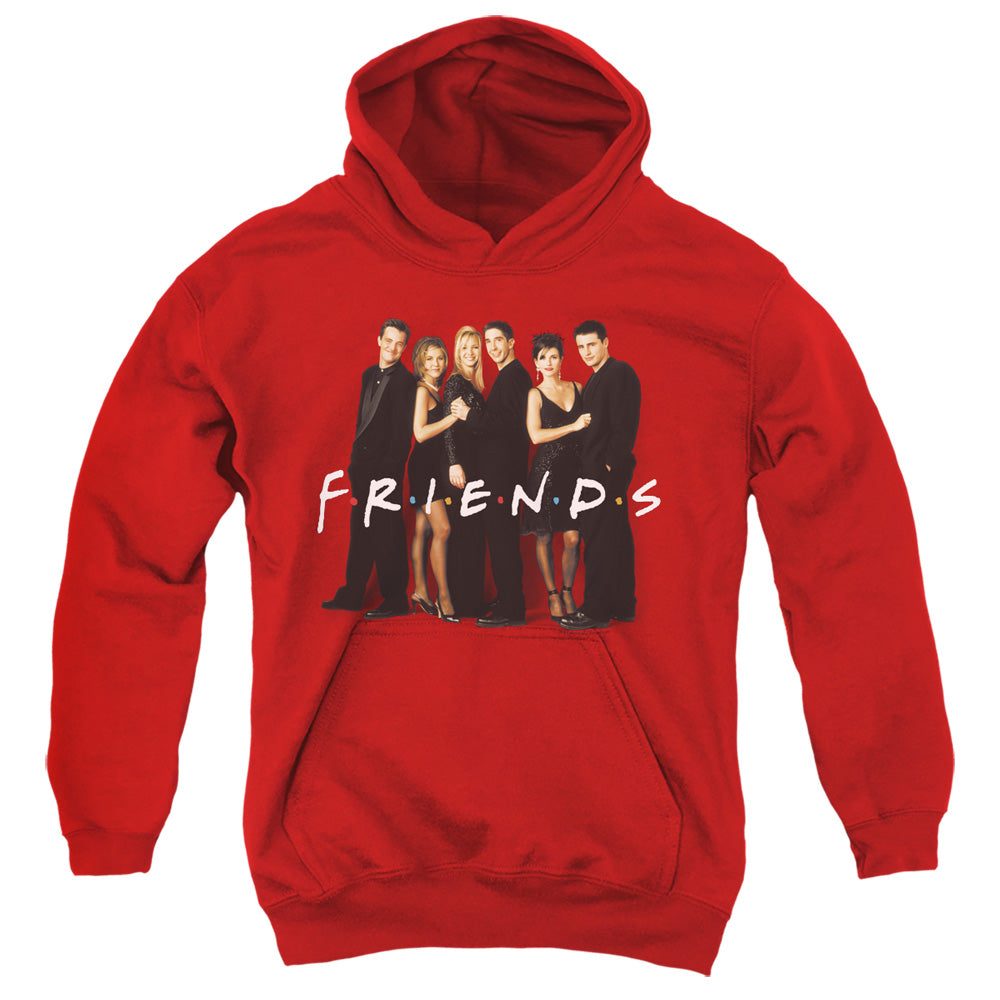 Friends Cast In Black Kids Youth Hoodie Red