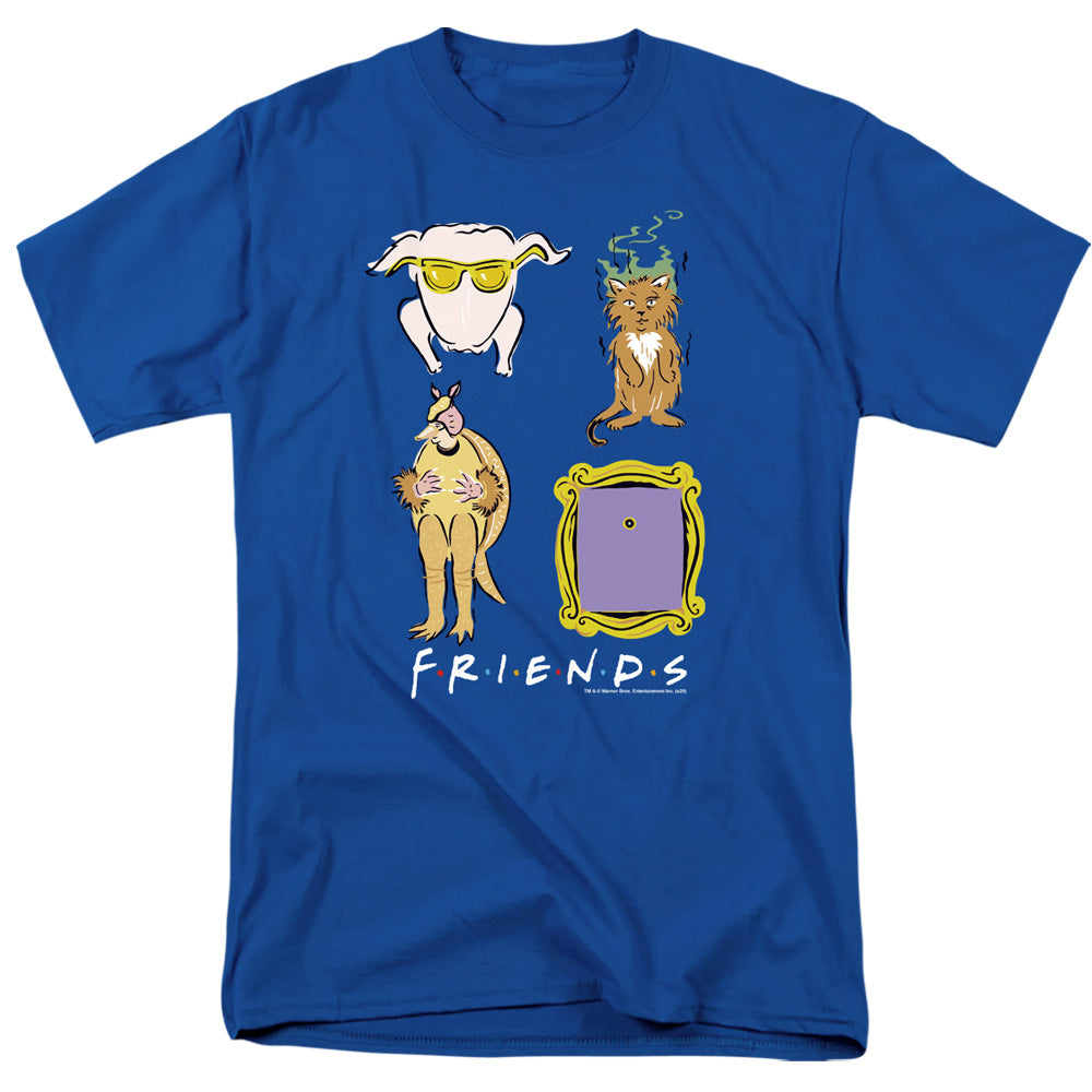 Friends Sybmols Mens T Shirt Royal Blue Officially Licensed