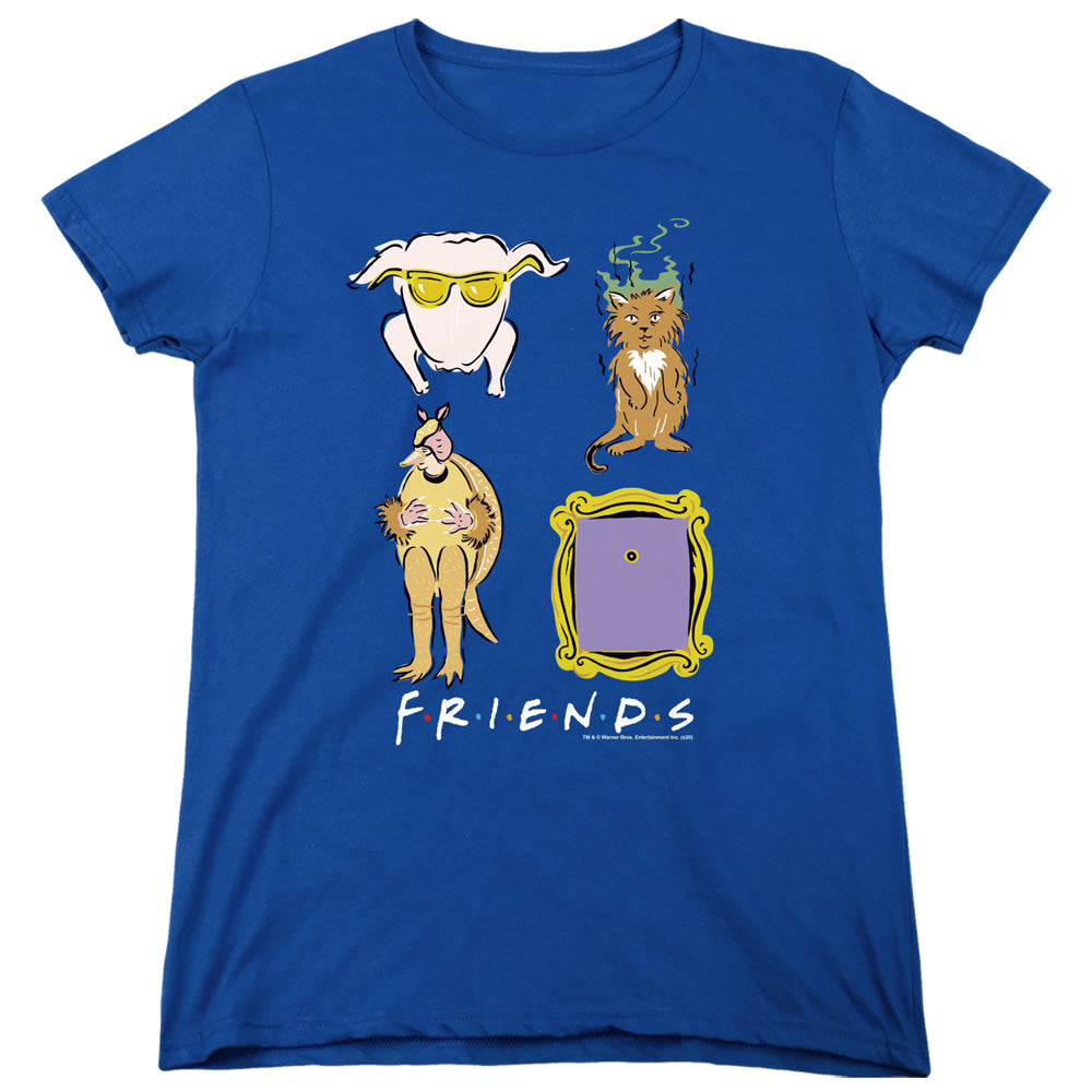 Friends Sybmols Womens T Shirt Royal Blue