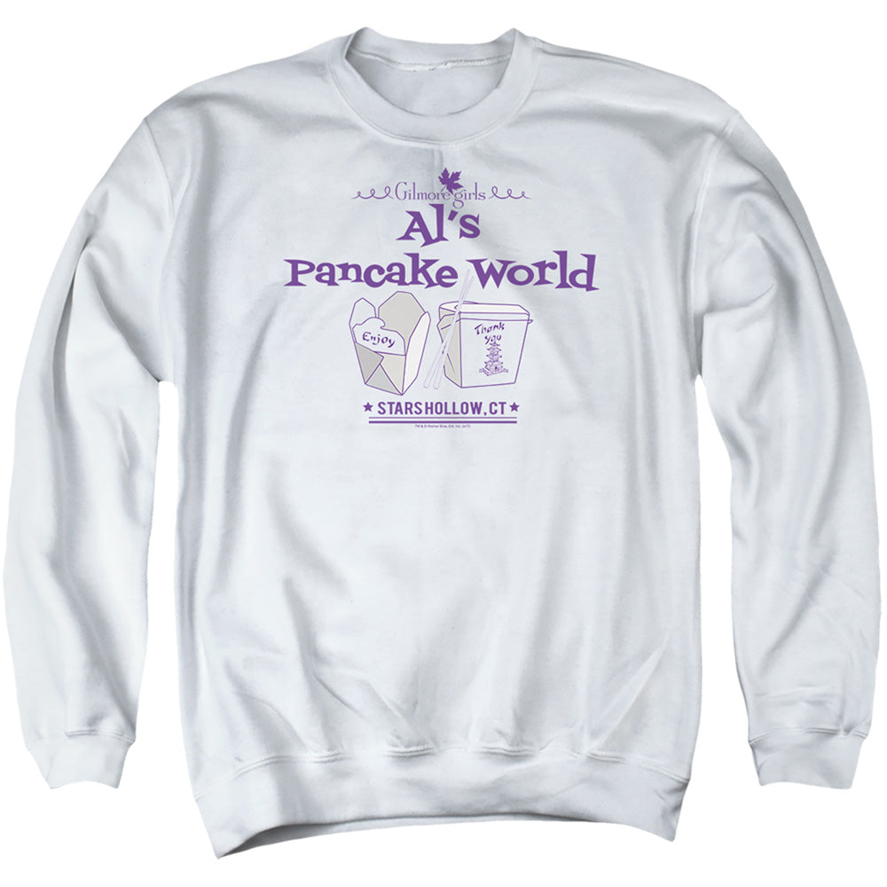 Gilmore Girls Als Pancake World Mens Crewneck Sweatshirt White Officially Licensed