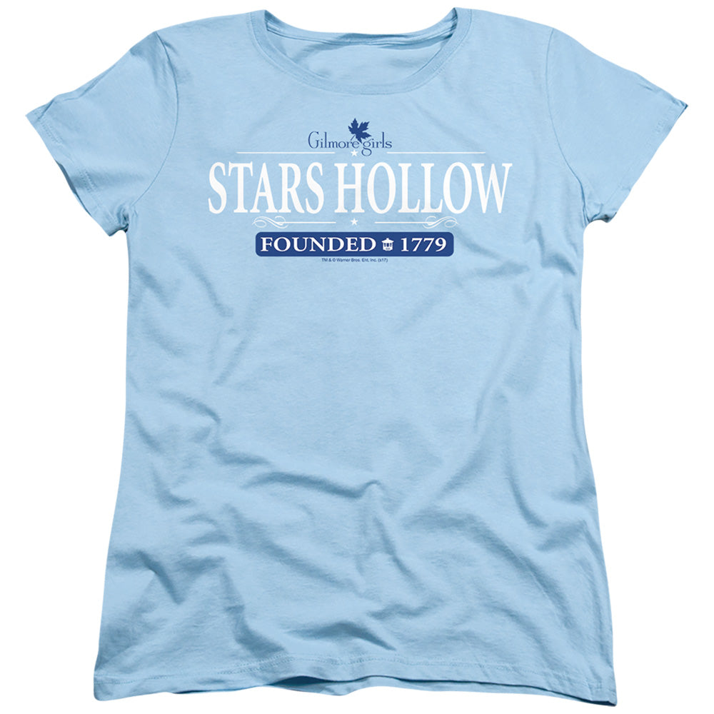 Gilmore Girls Stars Hollow Womens T Shirt Light Blue Officially Licensed