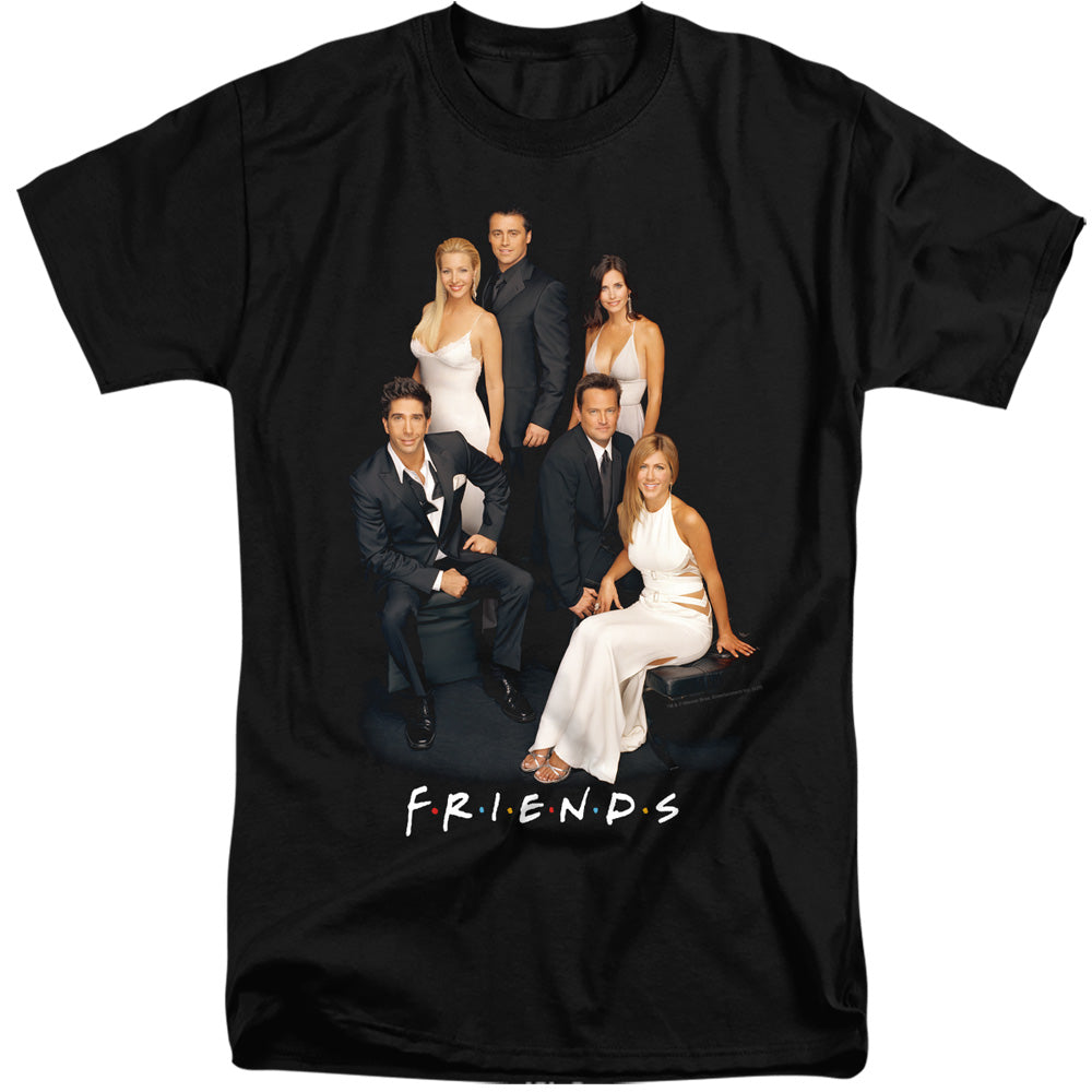 Friends Classy Mens Tall T Shirt Black Officially Licensed