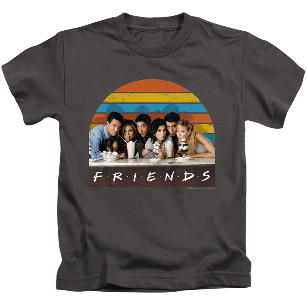 Friends Soda Fountain Juvenile Kids Youth T Shirt Charcoal