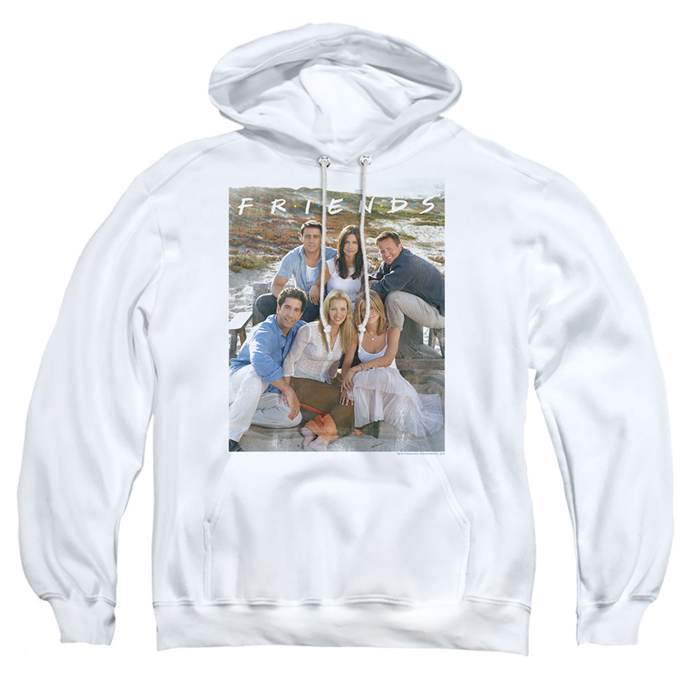 Friends Lifes A Beach Mens Hoodie White