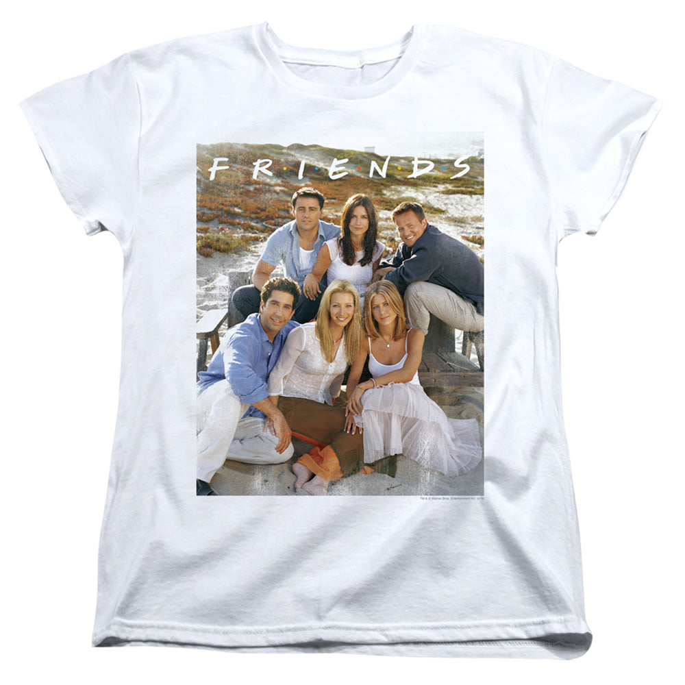 Friends Lifes A Beach Womens T Shirt White