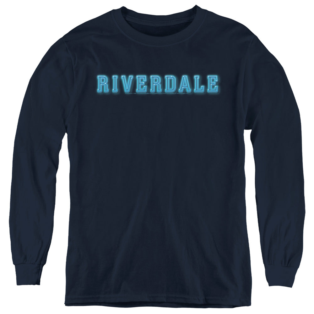 Riverdale Riverdale Logo Long Sleeve Kids Youth T Shirt Navy