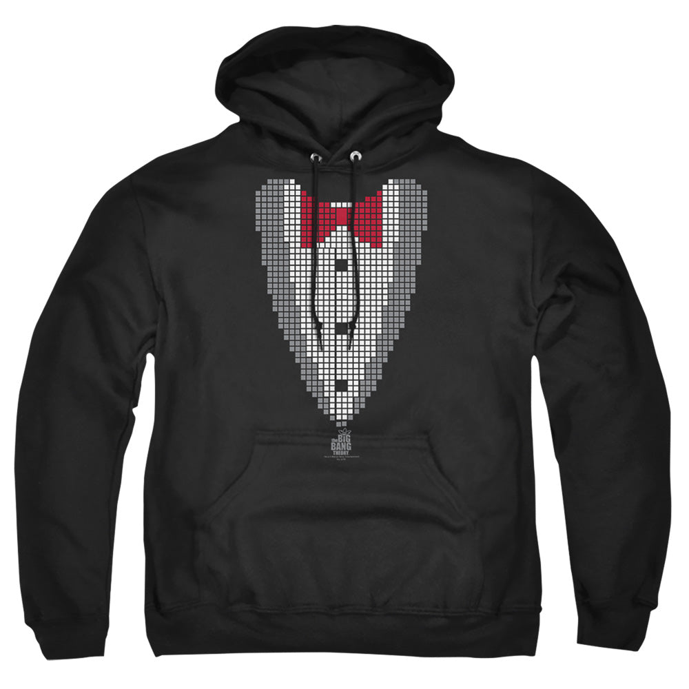 Big Bang Theory Pixelated Tux Mens Hoodie Black