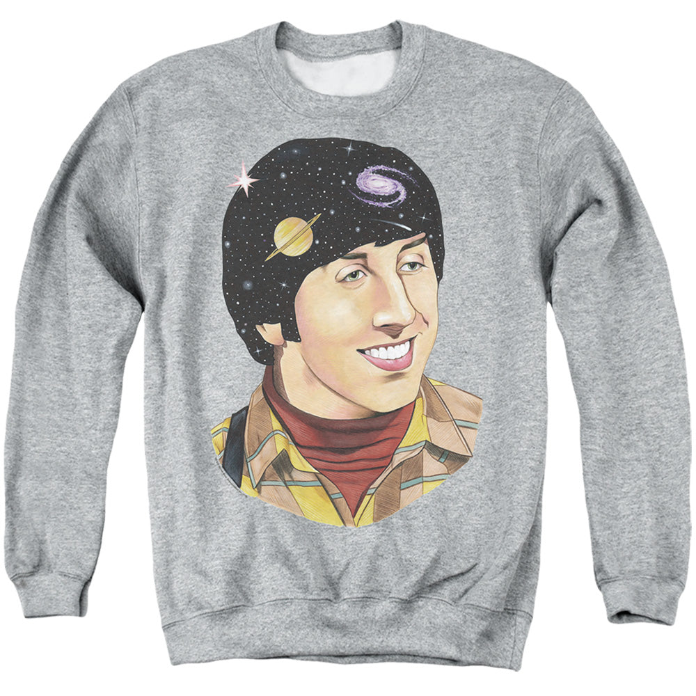 Big Bang Theory Howard Space Mens Crewneck Sweatshirt Athletic Heather