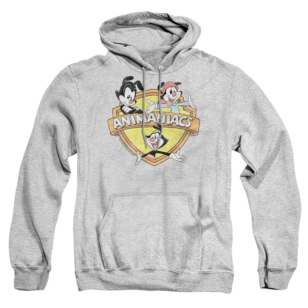 Animaniacs Shielded Animaniacs Mens Hoodie Athletic Heather Officially Licensed
