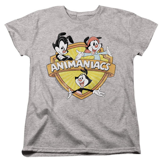 Animaniacs Shielded Animaniacs Womens T Shirt Athletic Heather