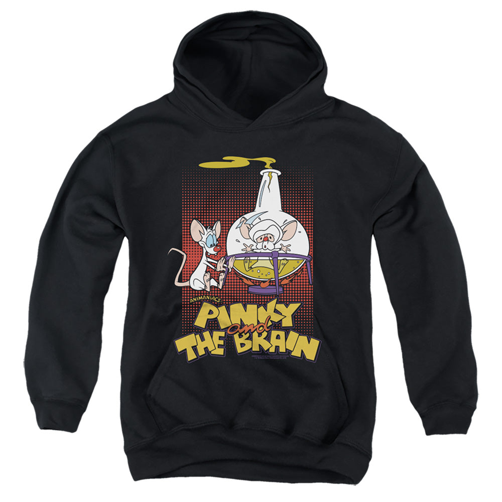 Pinky And The Brain Lab Flask Kids Youth Hoodie Black Officially Licensed