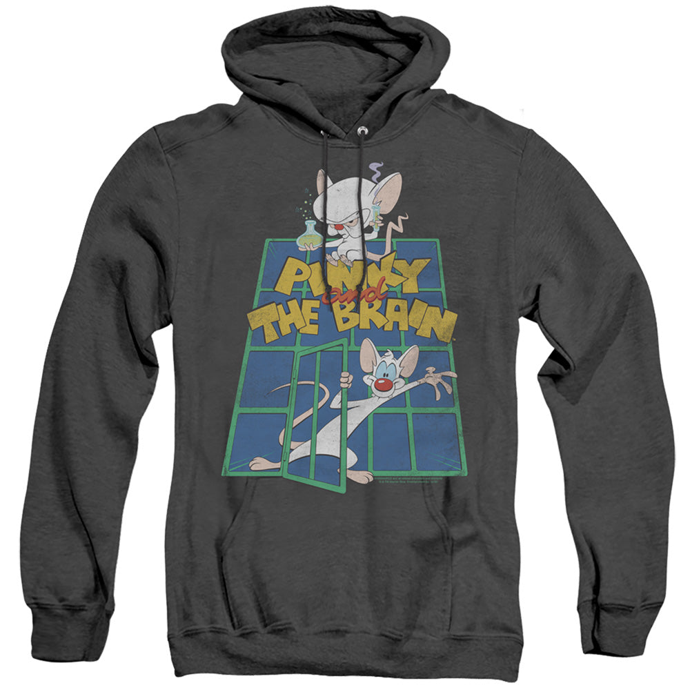 Pinky And The Brain Ol Standard Heather Mens Hoodie Black Officially Licensed