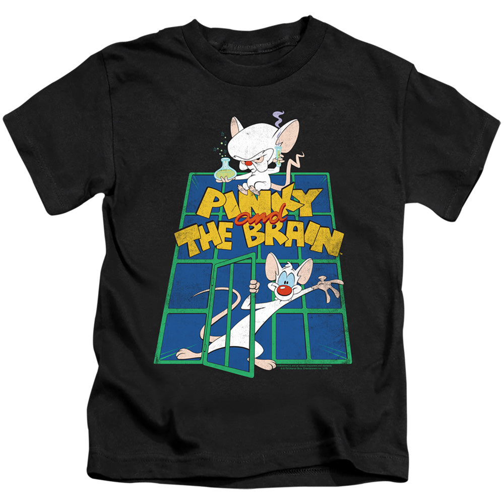Pinky And The Brain Ol Standard Juvenile Kids Youth T Shirt Black Officially Licensed