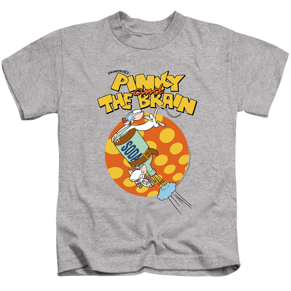 Pinky And The Brain Soda Juvenile Kids Youth T Shirt Athletic Heather Officially Licensed