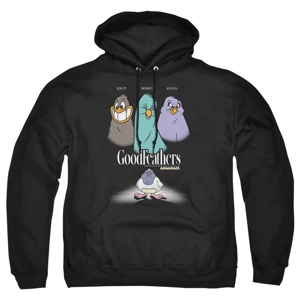 Animaniacs Goodfeathers Mens Hoodie Black Officially Licensed