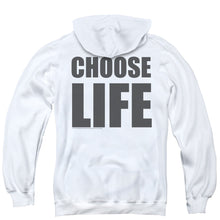 Load image into Gallery viewer, Wham! Choose Life Back Print Zipper Mens Hoodie White