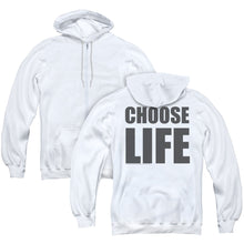 Load image into Gallery viewer, Wham! Choose Life Back Print Zipper Mens Hoodie White