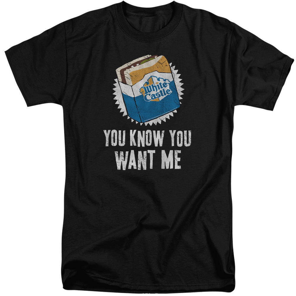 White Castle Want Me Mens Tall T Shirt Black Officially Licensed
