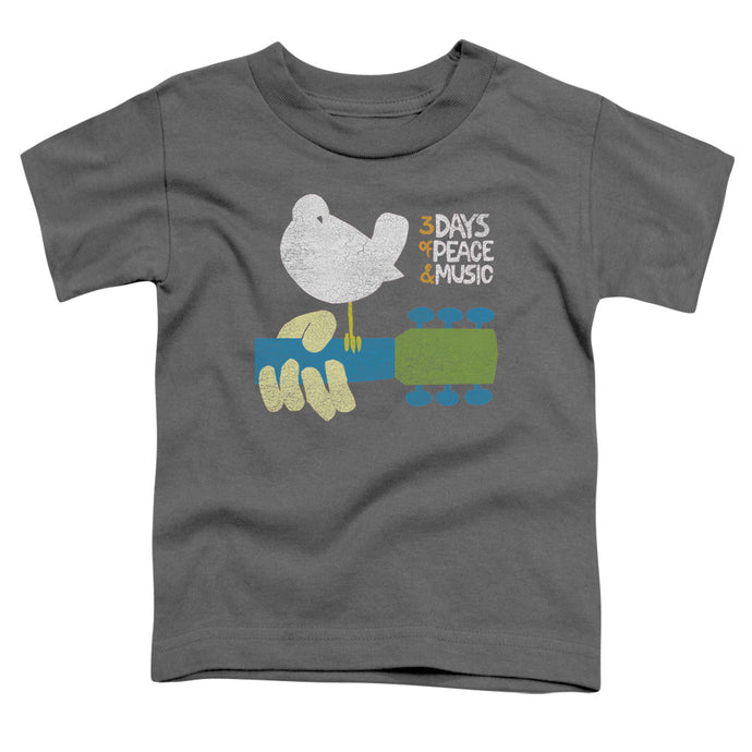 Woodstock Perched Toddler Kids Youth T Shirt Charcoal